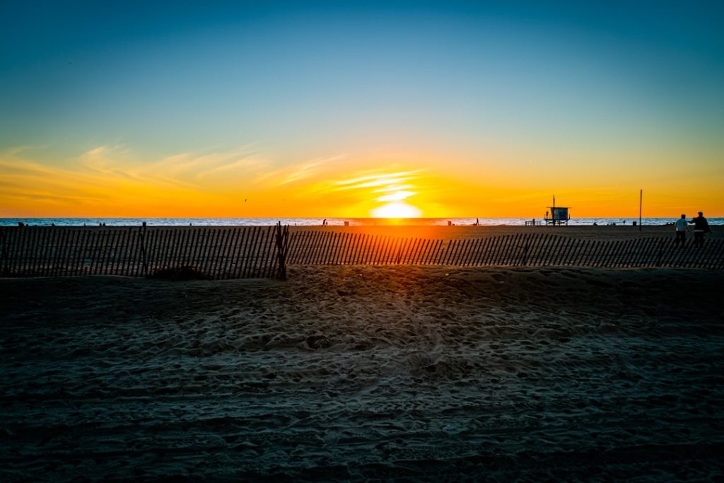 Photo Beachfront sunset